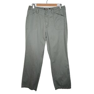 Caribbean Joe 100%  cotton Gray Straight Leg Pants Women 's Size 14.